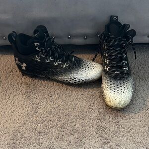 Under Armour Black and White Football Cleats